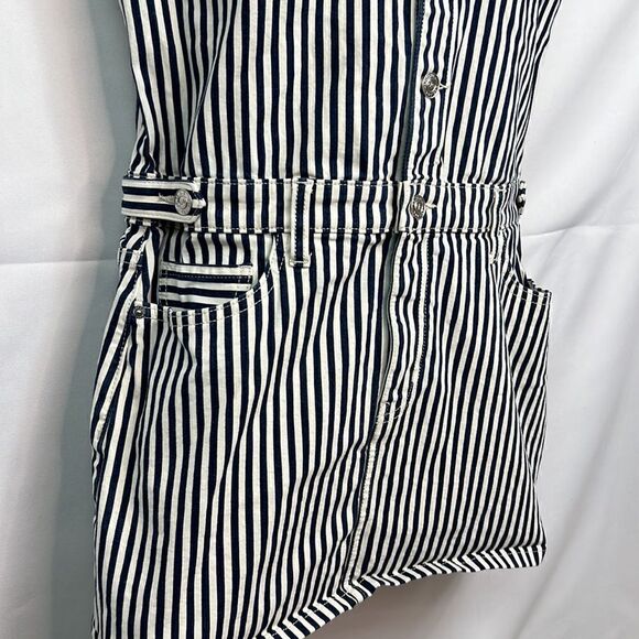 Current Elliott Navy and white denim striped dress size 3 EUC - Picture 6 of 14